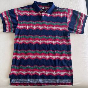 Vintage Tabasco Cotton Polo All Over Print Men's Size X-Large Green Plaid Golf.‎